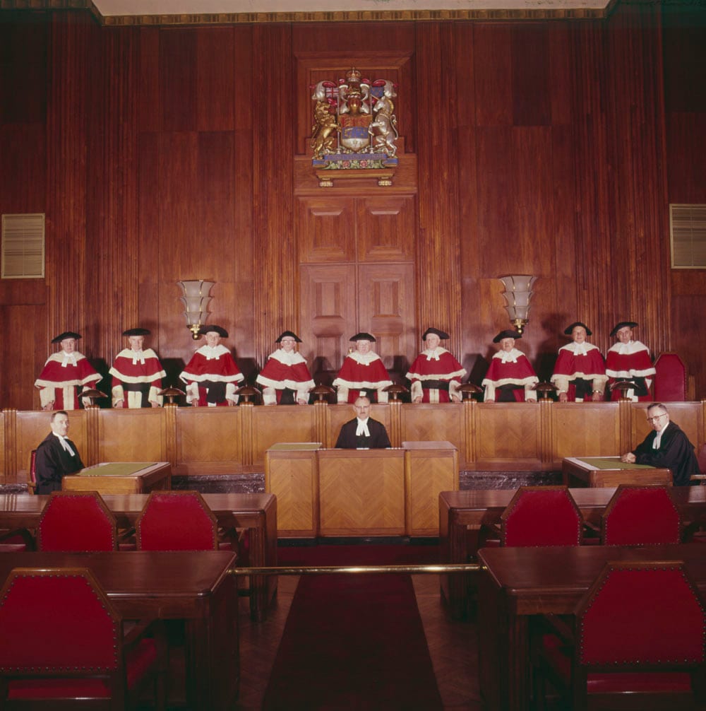 Les juges de la Cour suprême du Canada en séance, Ottawa, avril 1961