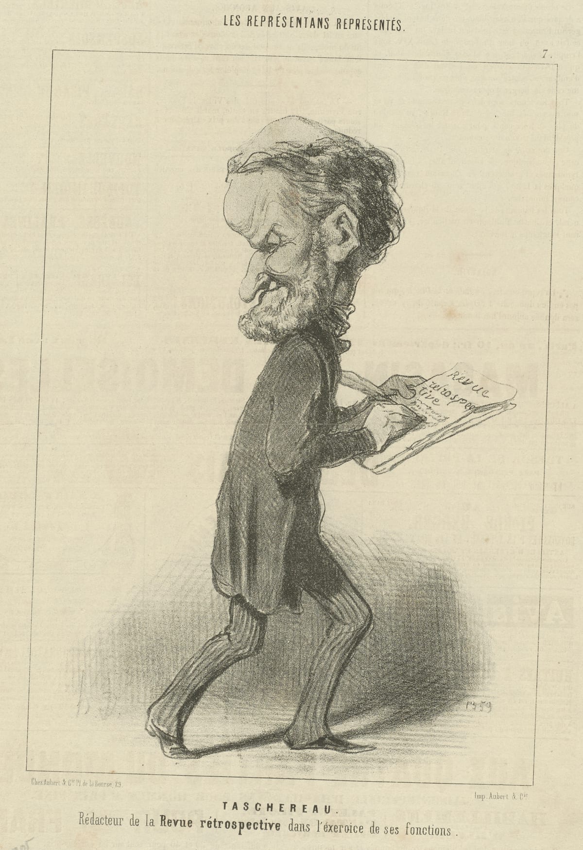 J. Antoine Taschereau, caricature d'Honoré Daumier (Les représentants représentés)