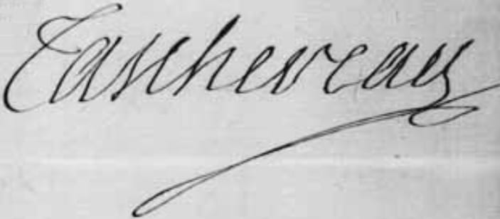 Signature de Thomas-Jacques Taschereau, 5 novembre 1746