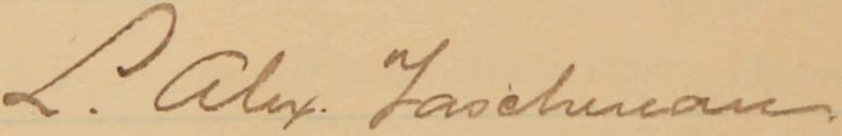 Signature de Louis-Alexandre Taschereau, 23 janvier 1883