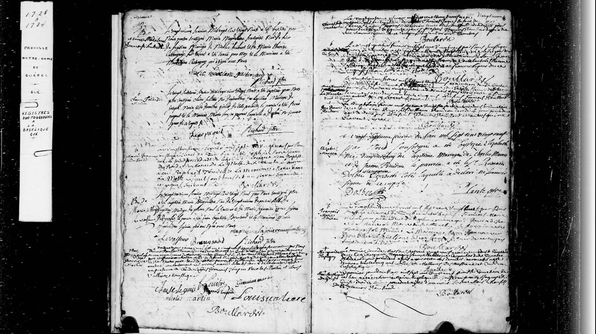 Acte de sépulture de Thomas-Jacques Taschereau fils, âgé de quinze jours, Notre-Dame de Québec, 24 février 1729