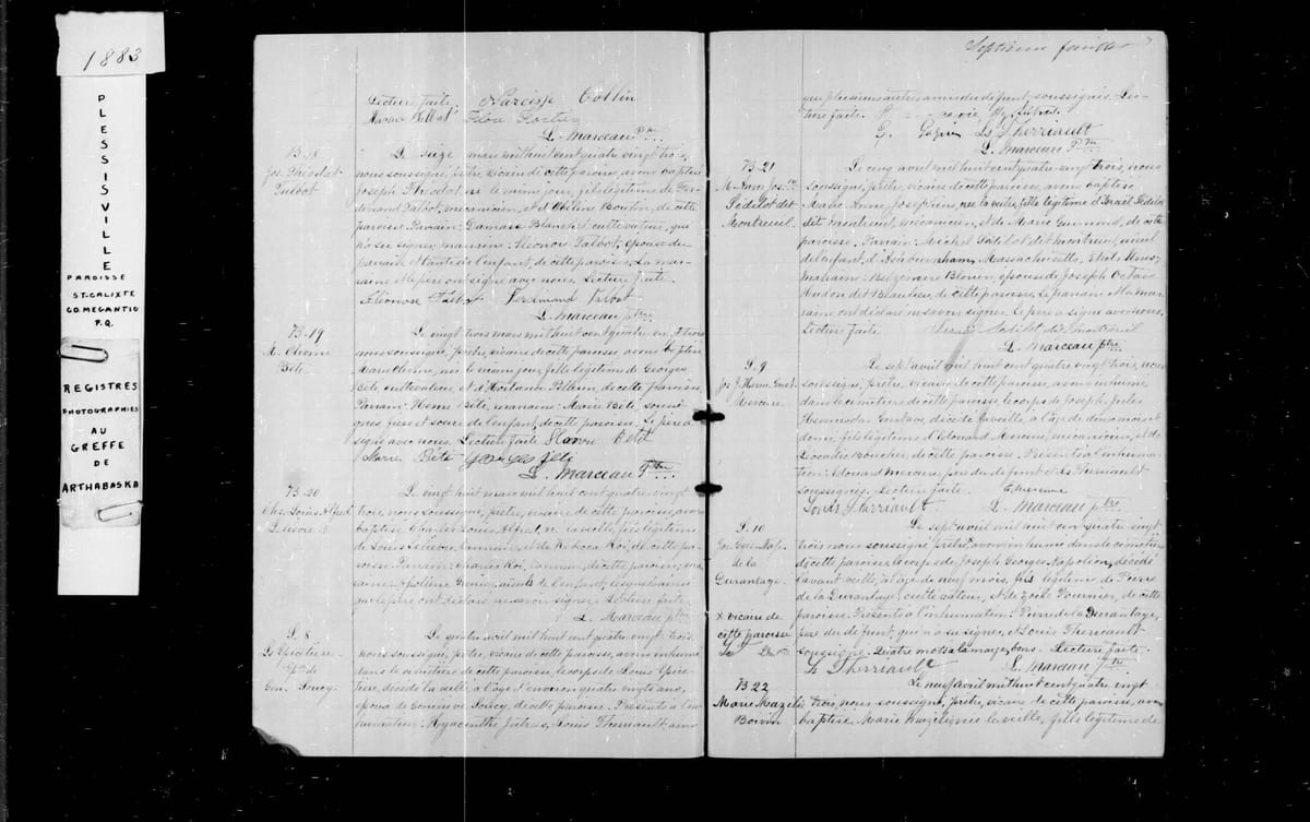 Acte S. 8 de la sépulture de Louis Épicetière, Plessisville (St-Calixte-de-Somerset), 4 avril 1883