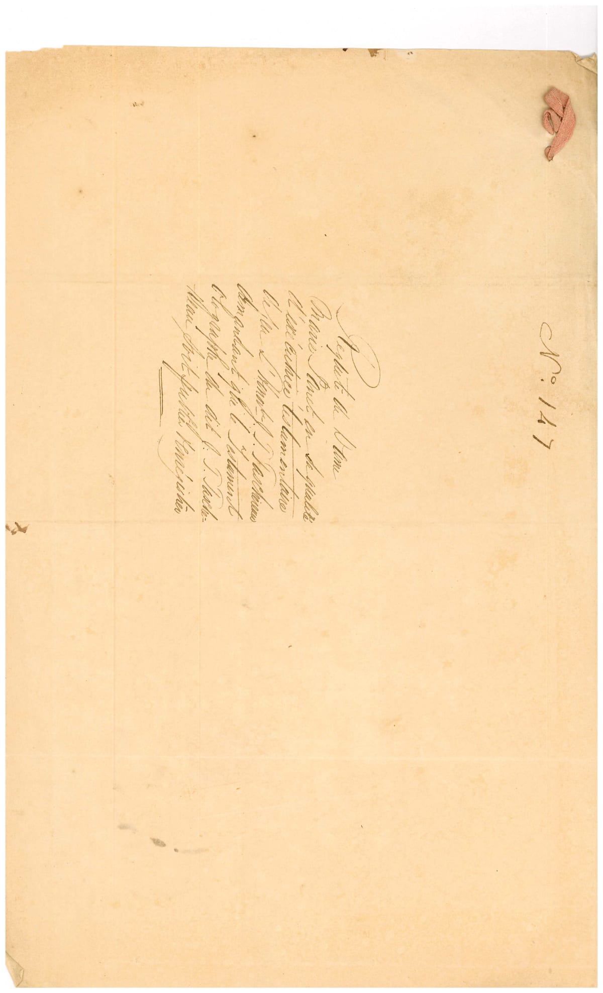 Dossier n° 147 : le dos de la requête de Marie Panet, 1832