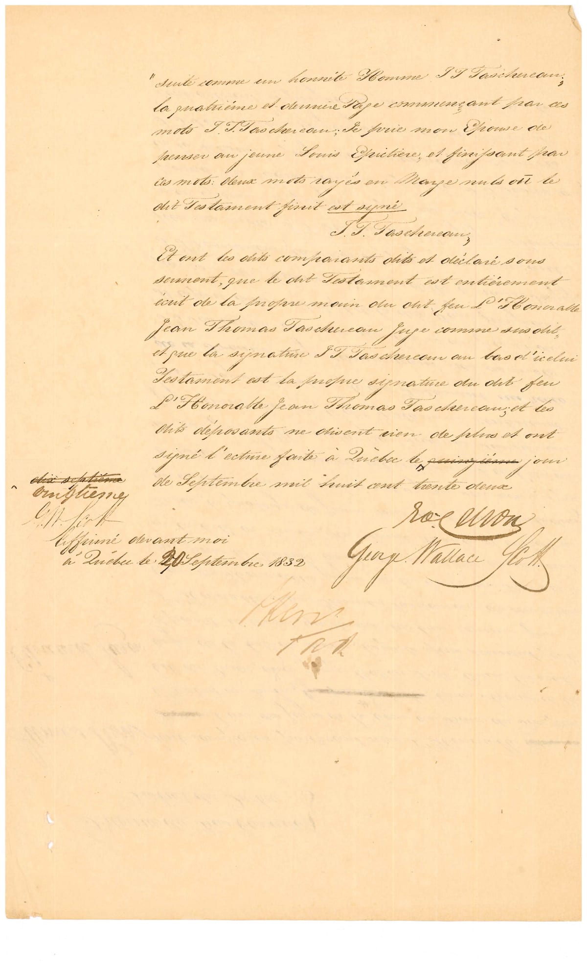 Déposition des témoins d'écriture Caron et Scott, 20 septembre 1832 — page 2