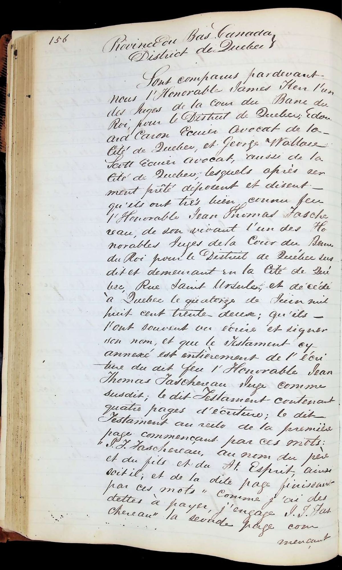 Registre des testaments olographes insinués, n° 147 — p. 156